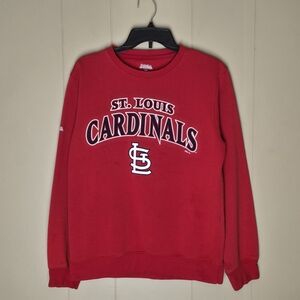 Stitches Red St. Louis Cardinals Crewneck Sweater